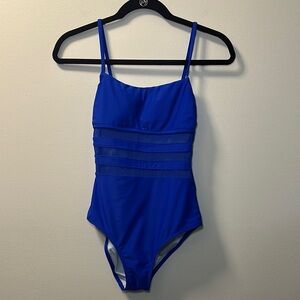 🩵CUPSHE Women’s Royal Blue Square Neck Tummy Control One Piece Swimsuit Size S